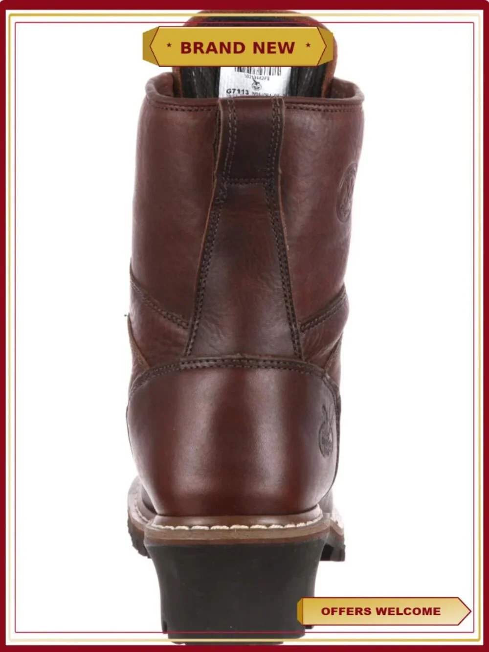 Steel Toe Waterproof Logger Boots - Full Grain Leather 8